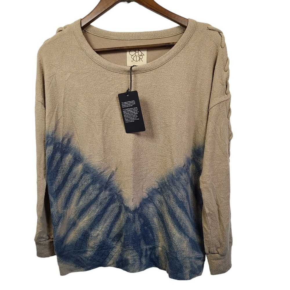 NWT Chaser Olive Green Tie Knit Loungewear Top Medium